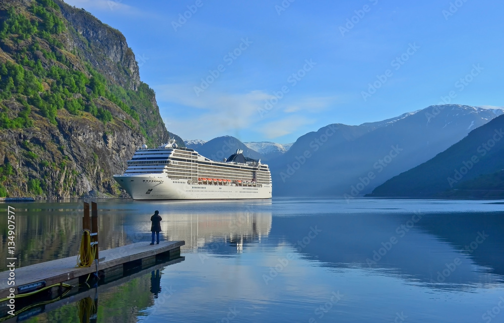 Aurland fjord in Norway