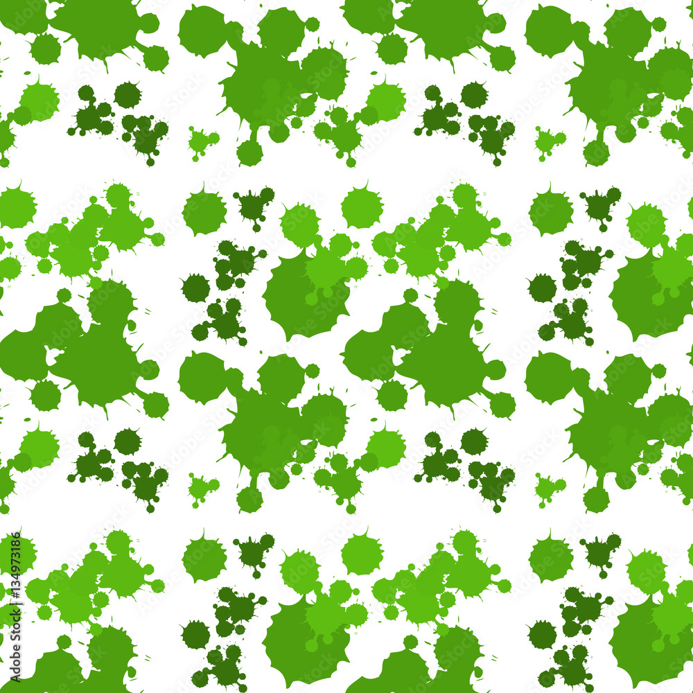 Seamless background design with green splash