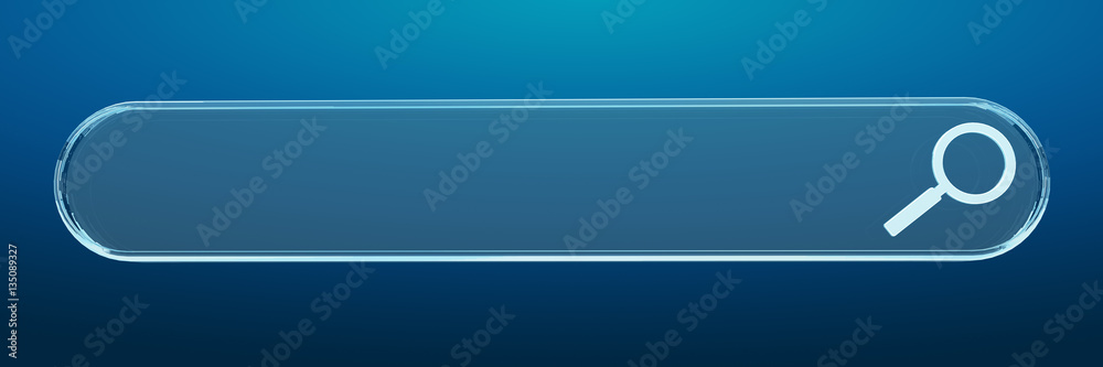 Digital web address search bar 3D rendering