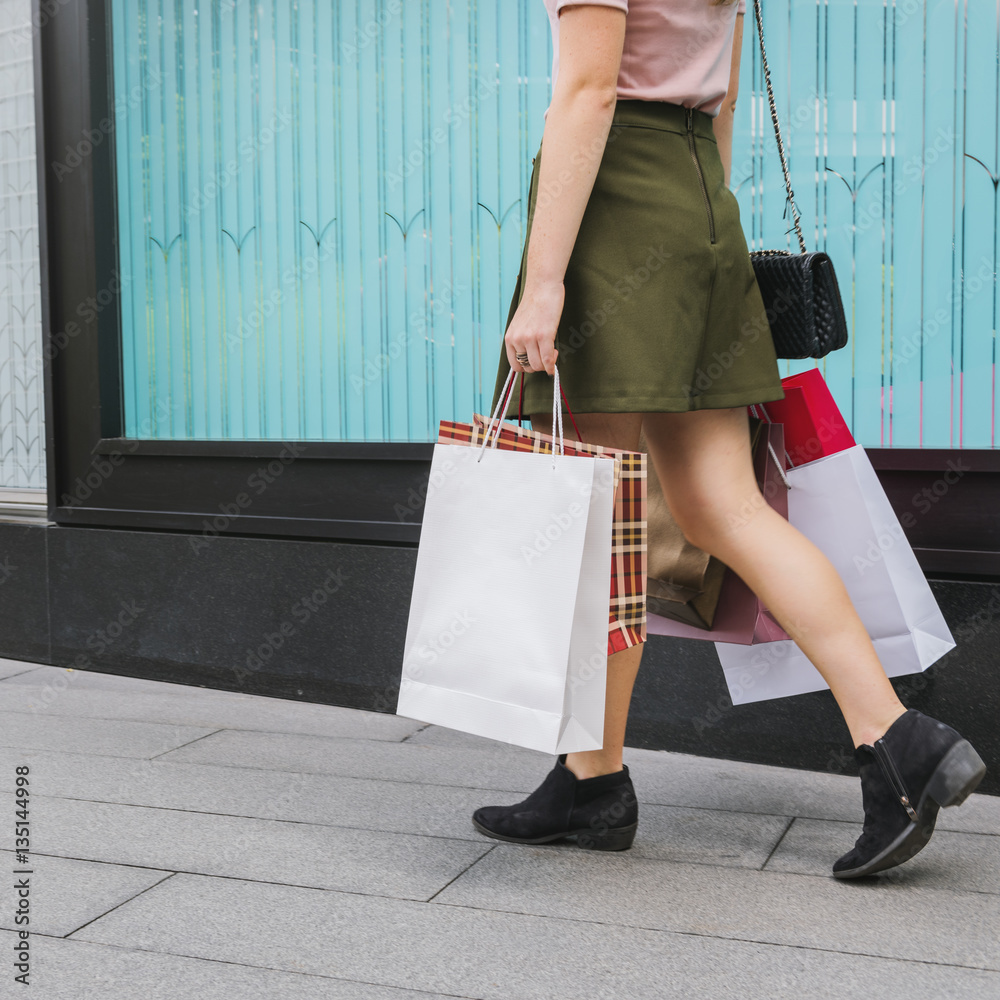 Young Woman Shopping Consumer Concept