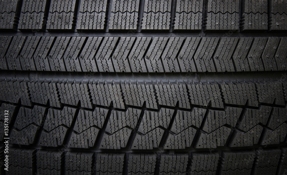 Winter tires close-up