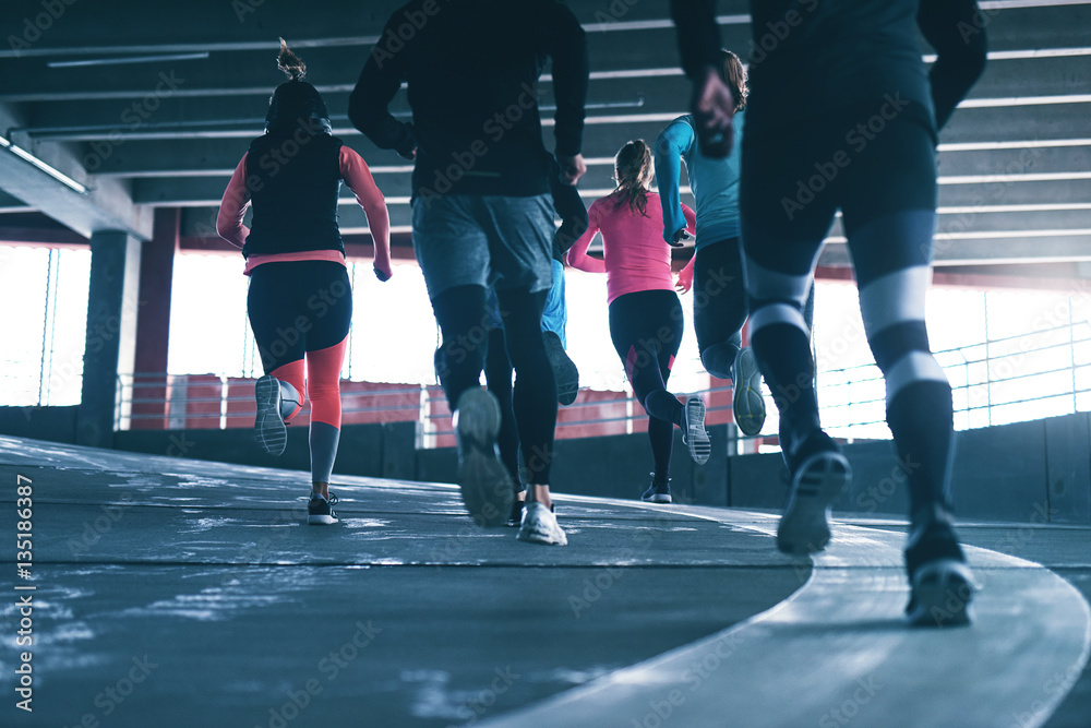 Group of people working out.