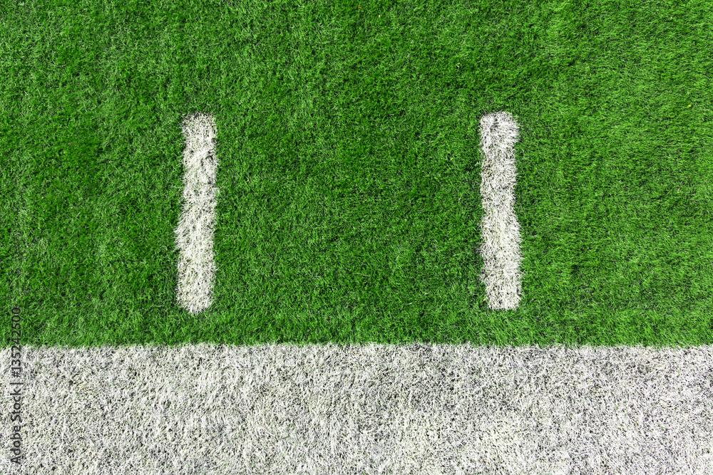 Football field with yard lines