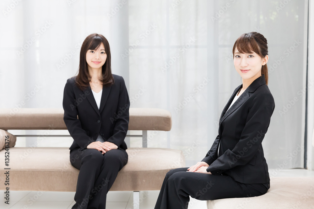 portrait of asian businesswomen sitting