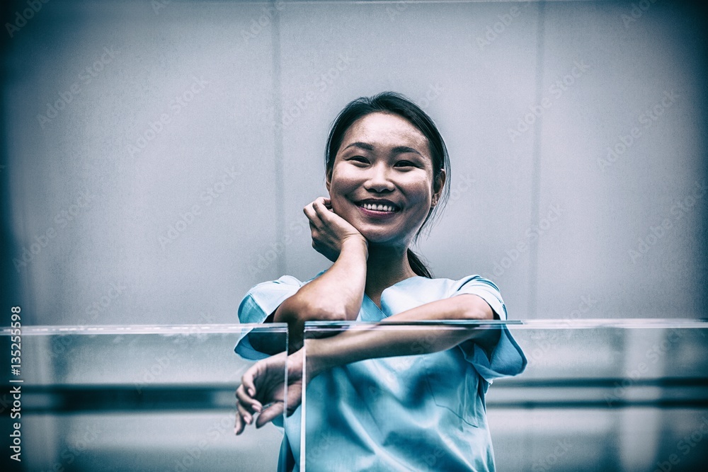 Portrait of smiling nurse in hospital