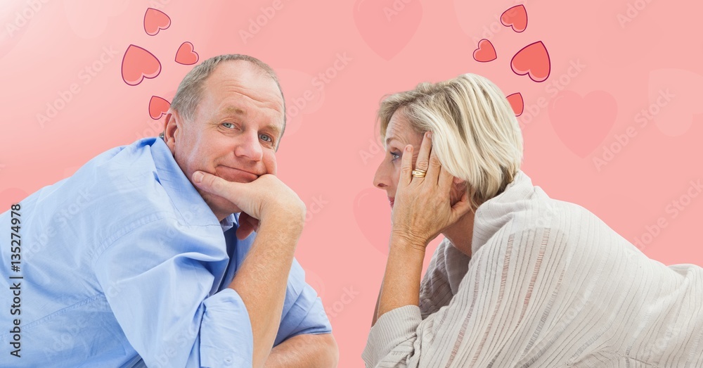 Digital composite of loving couple 