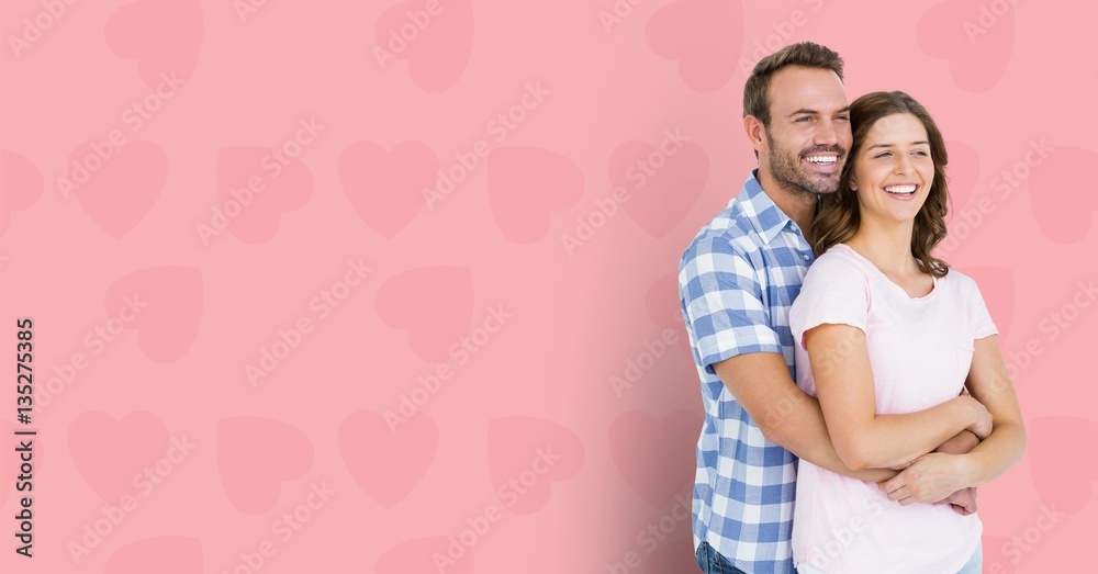 Digital composite of loving couple 