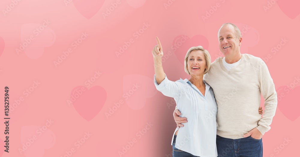 Digital composite of loving couple 