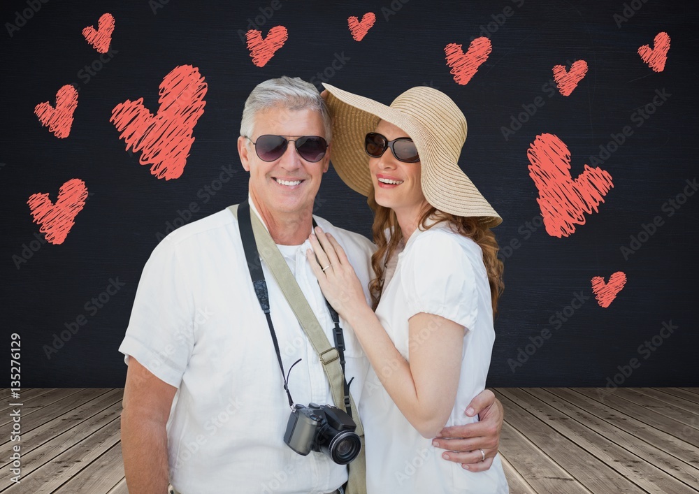 Digital composite of loving couple 