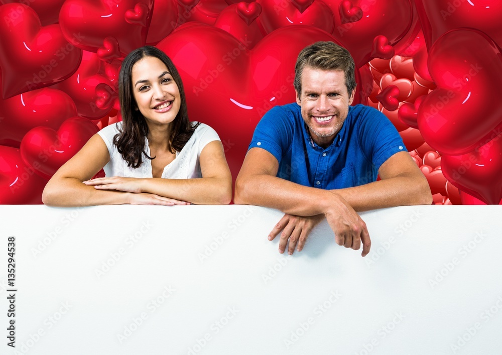 Digital composite of loving couple 