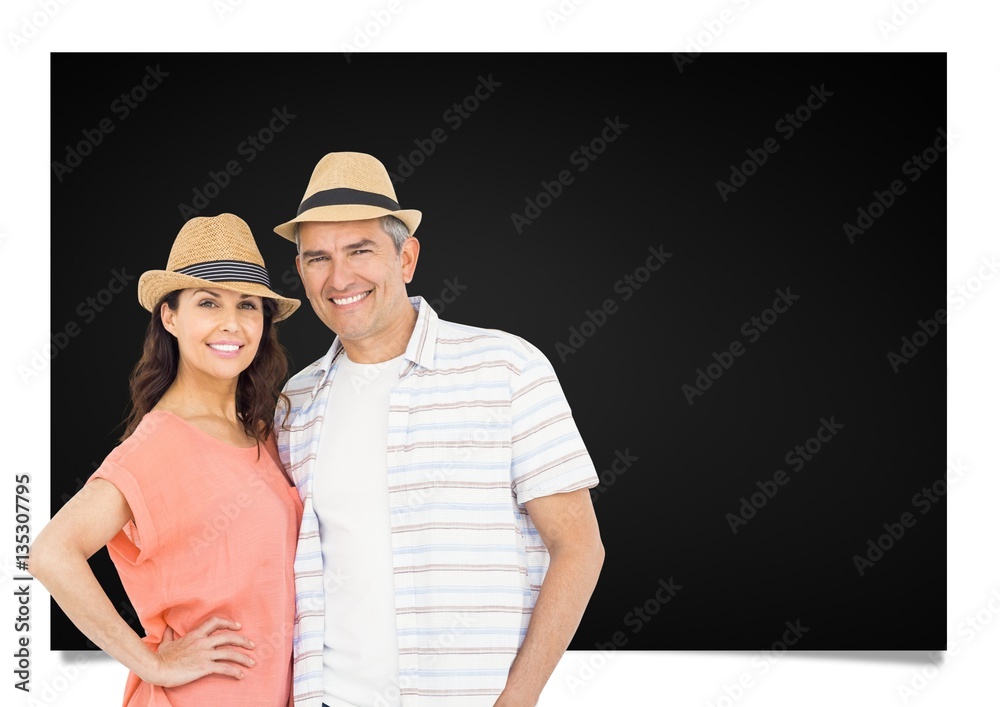 Digital composite of loving couple