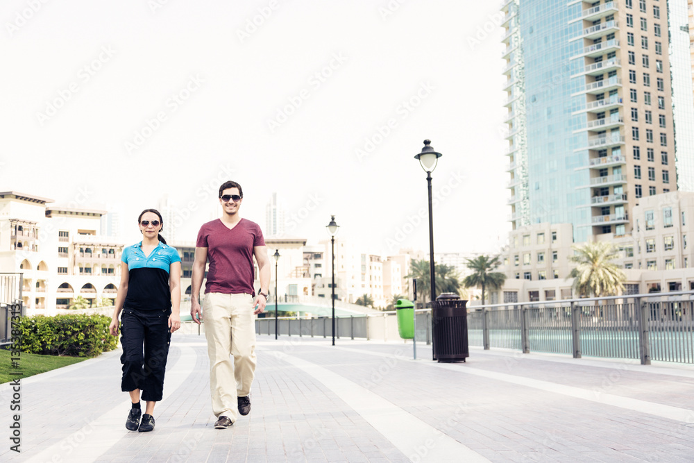 Tourists Sightseeing In Dubai