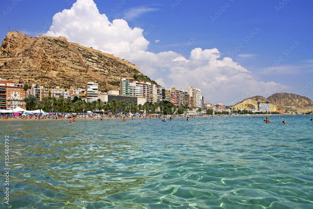 Alicante beach on the coast of Costa Blanca, Spain