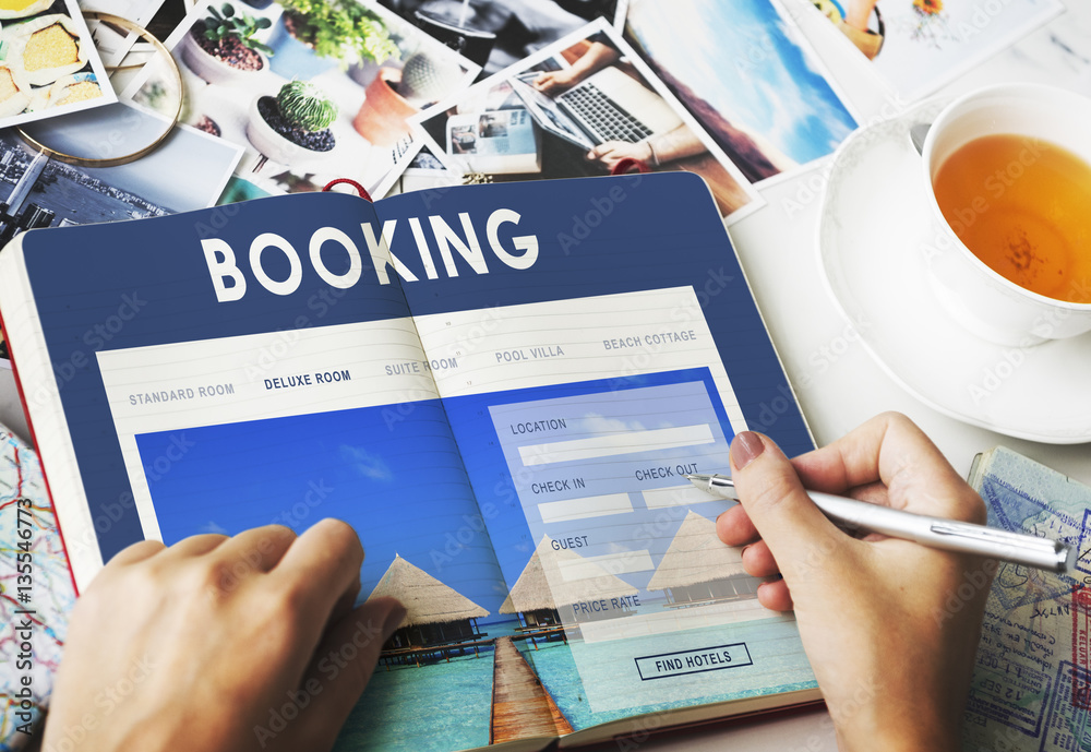 Booking Hotel Reservation Travel Destination Concept