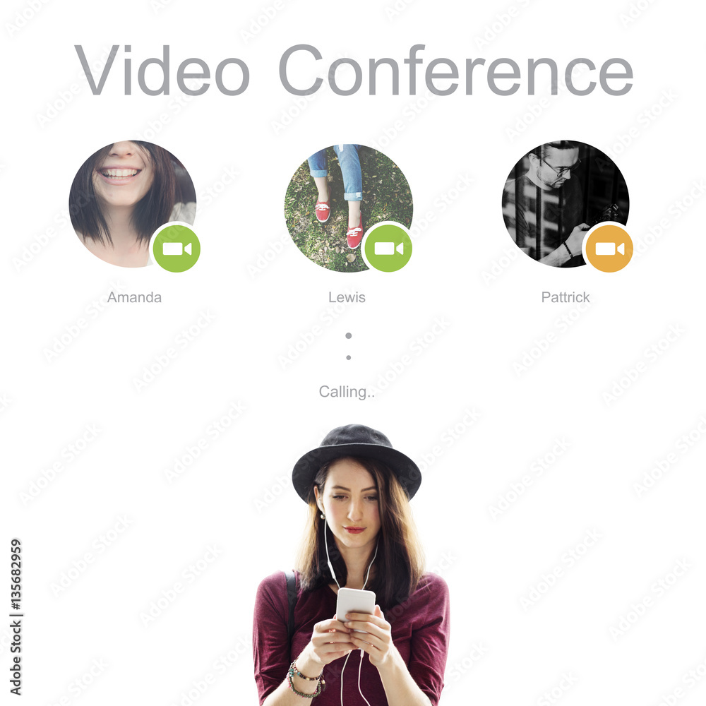 Conference Call Network Communication Concept