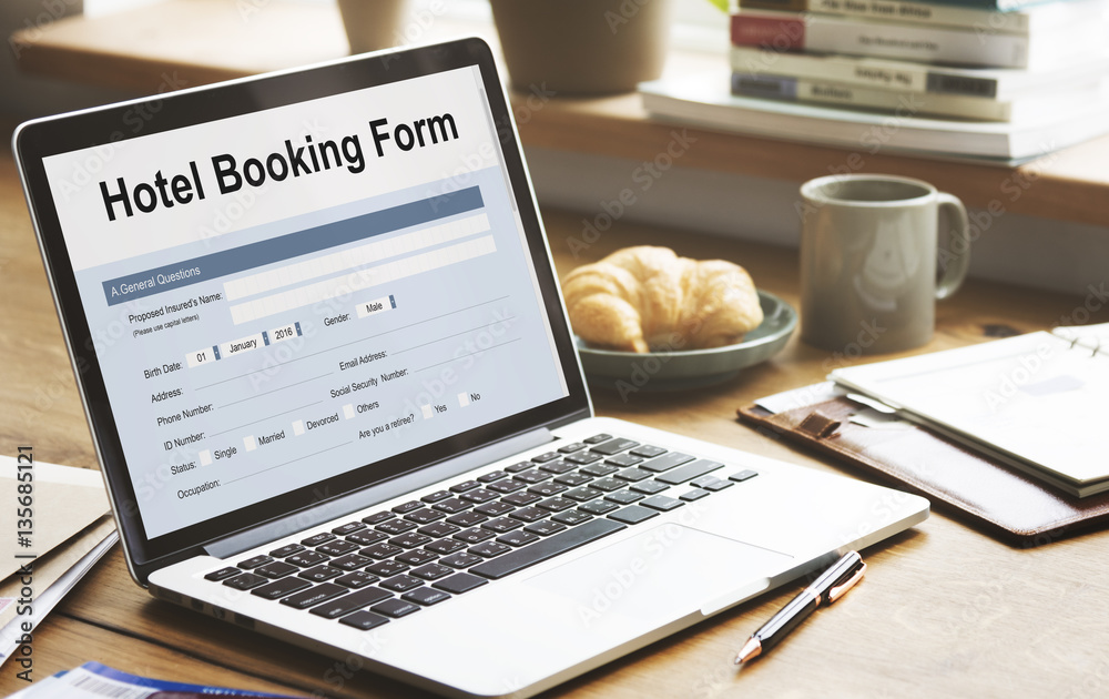 Hotel Booking Reservation Form Concept