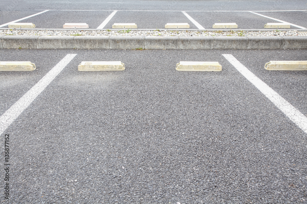 Empty space of outdoor car parking lot