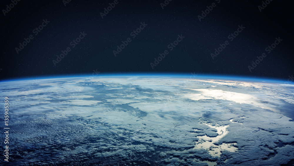 Planet Earth in space 3D rendering elements of this image furnis