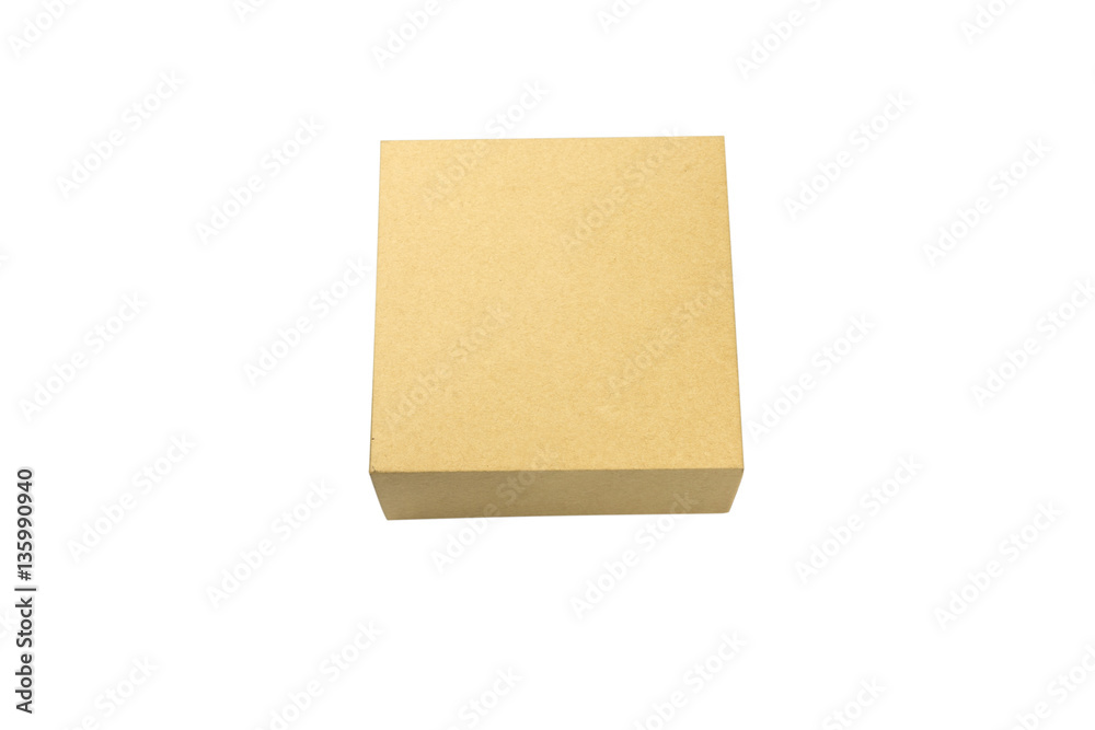 isolated cardboard box on white background