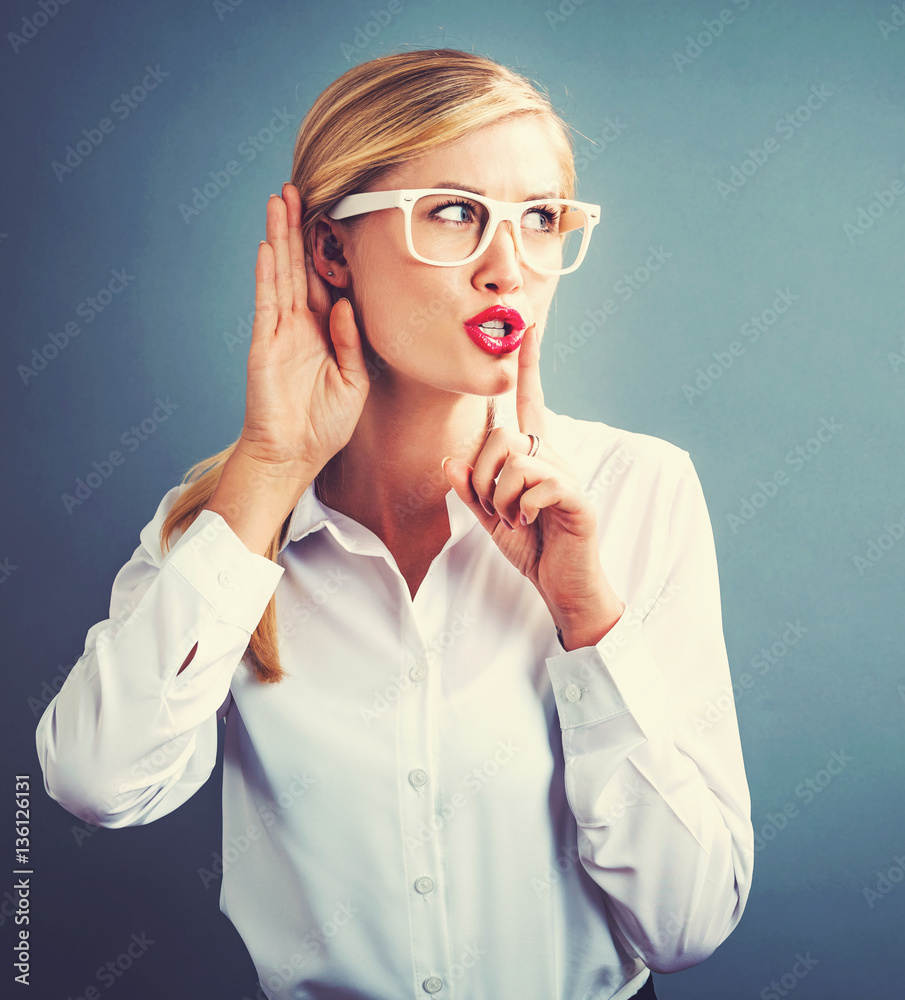 Young woman listening