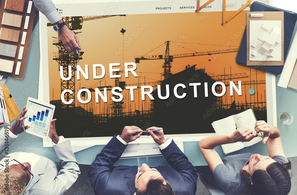 Under Construction Building Architecture Concept