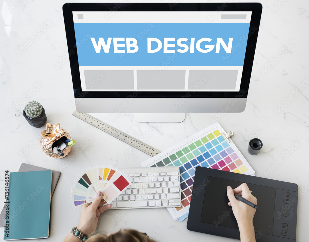 Web Design Template Copy Space Concept