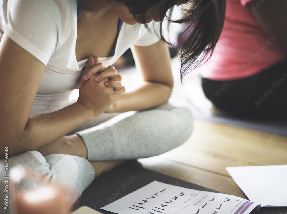 Diversity People Exercise Class Relax Concept