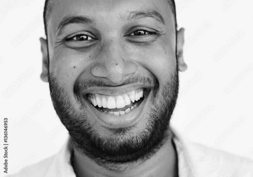 Man Cheerful Studio Portrait Concept