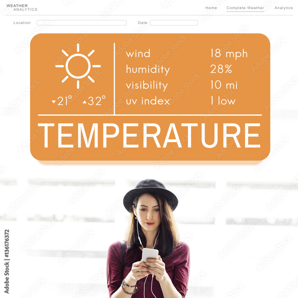 Temperature Heat Hot Weather Climate Concept