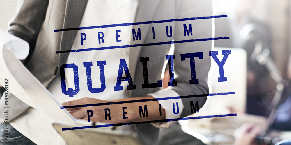 Premium Quality Standard Value Worth Graphic Concept