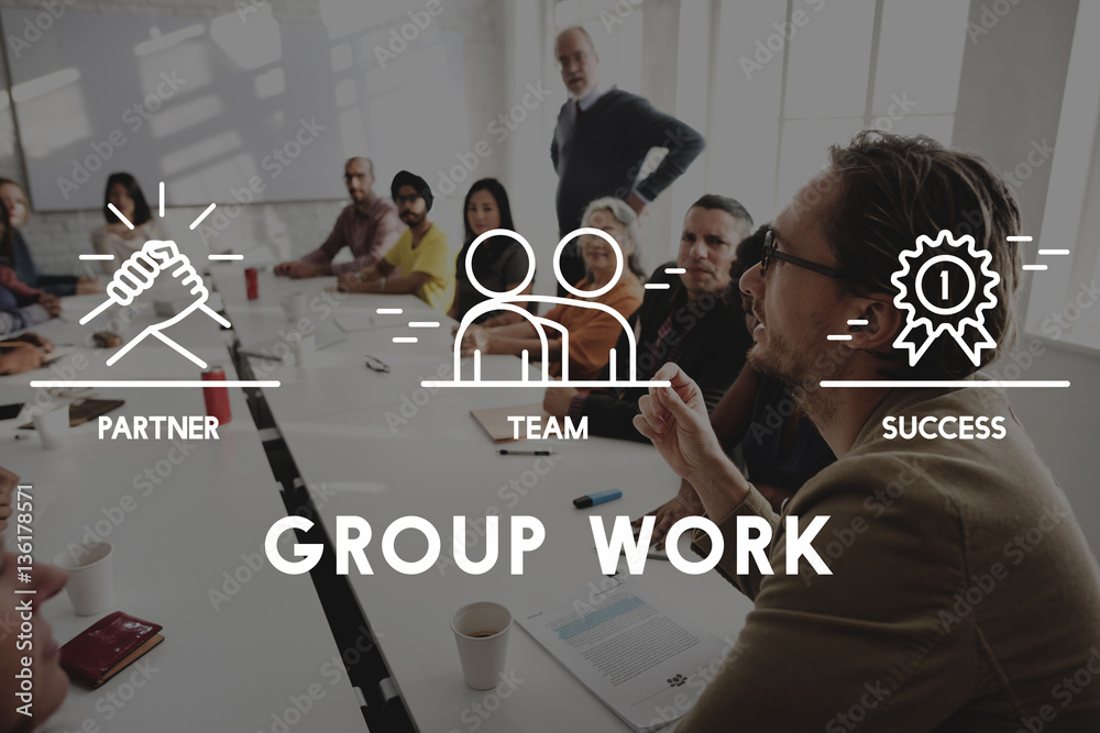 Group Team Work Organization Concept