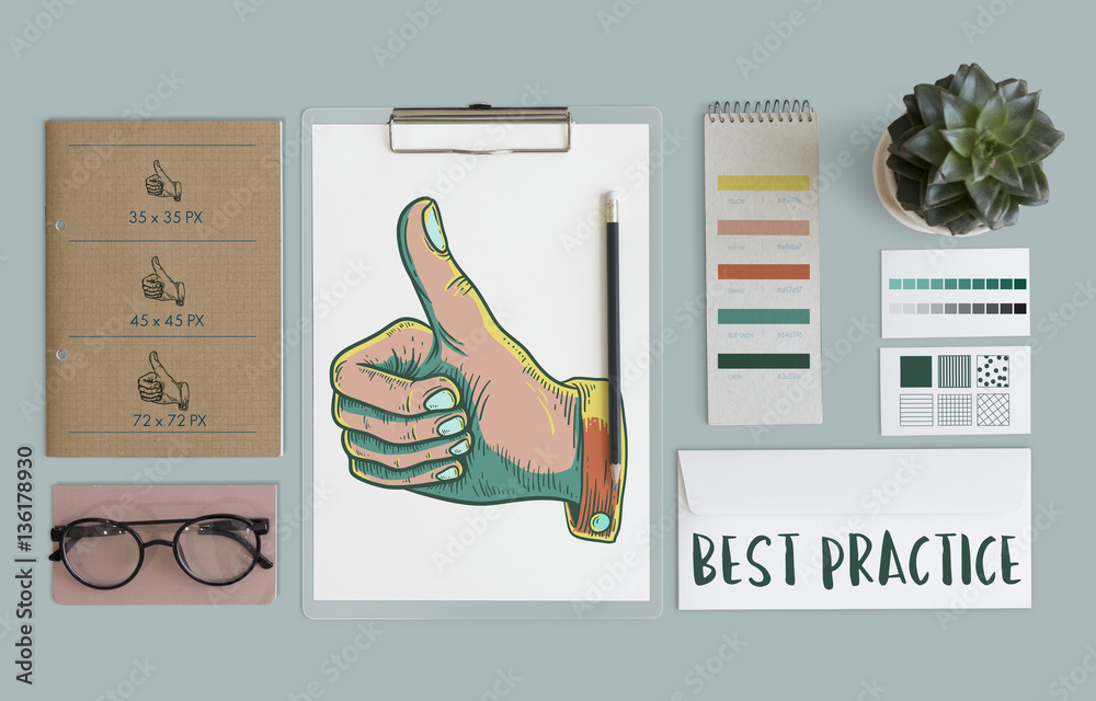 Best Practice Thumbs Up Approval Concept