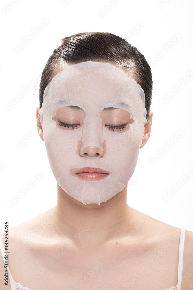 facial makeup of young asian beautiful woman