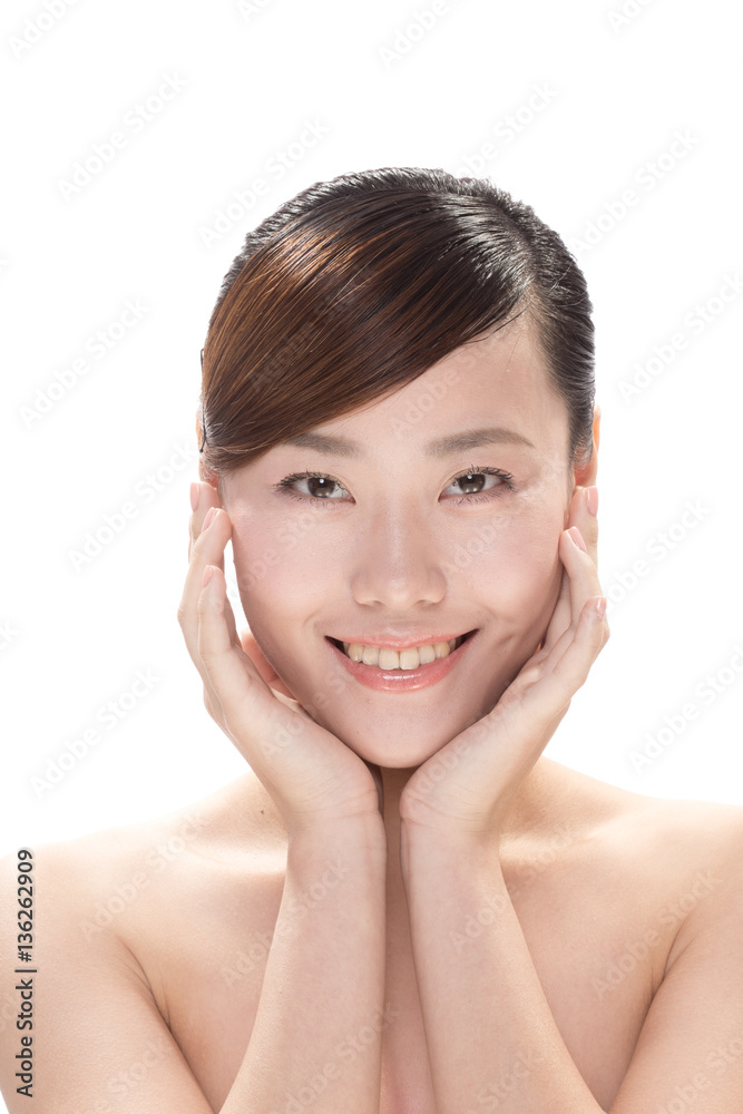 facial makeup of young asian beautiful woman