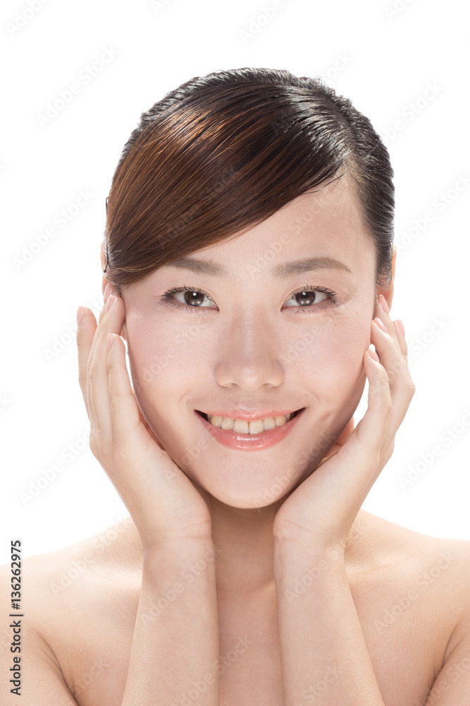 facial makeup of young asian beautiful woman