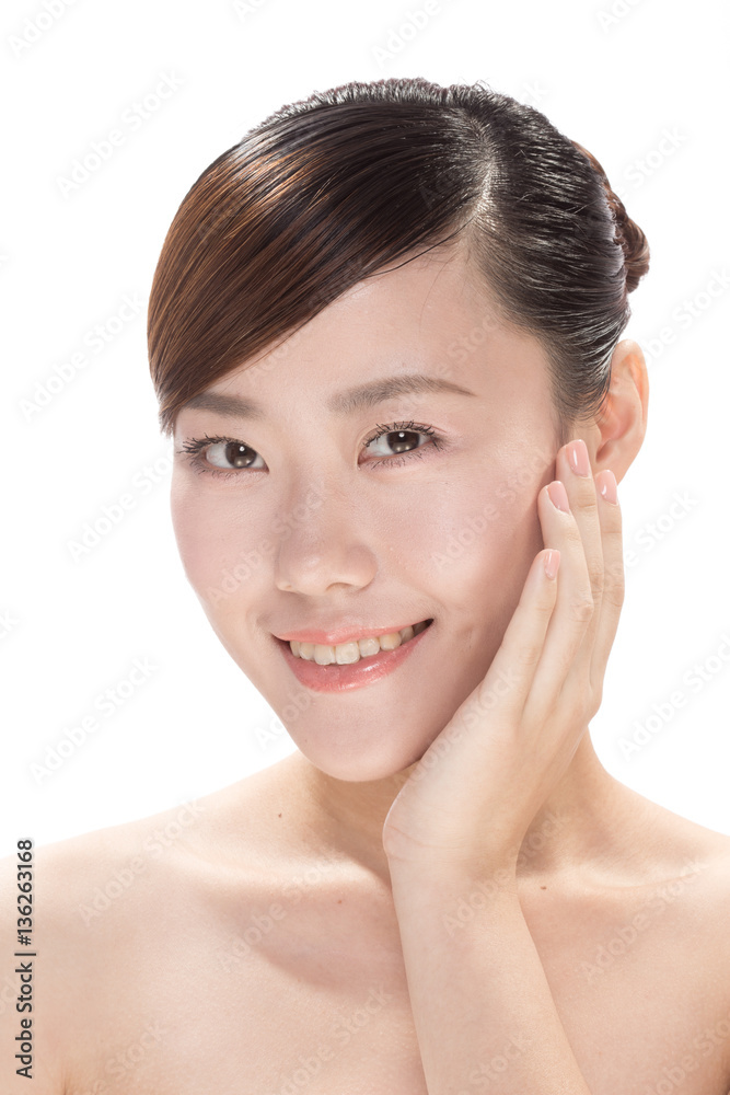 facial makeup of young asian beautiful woman