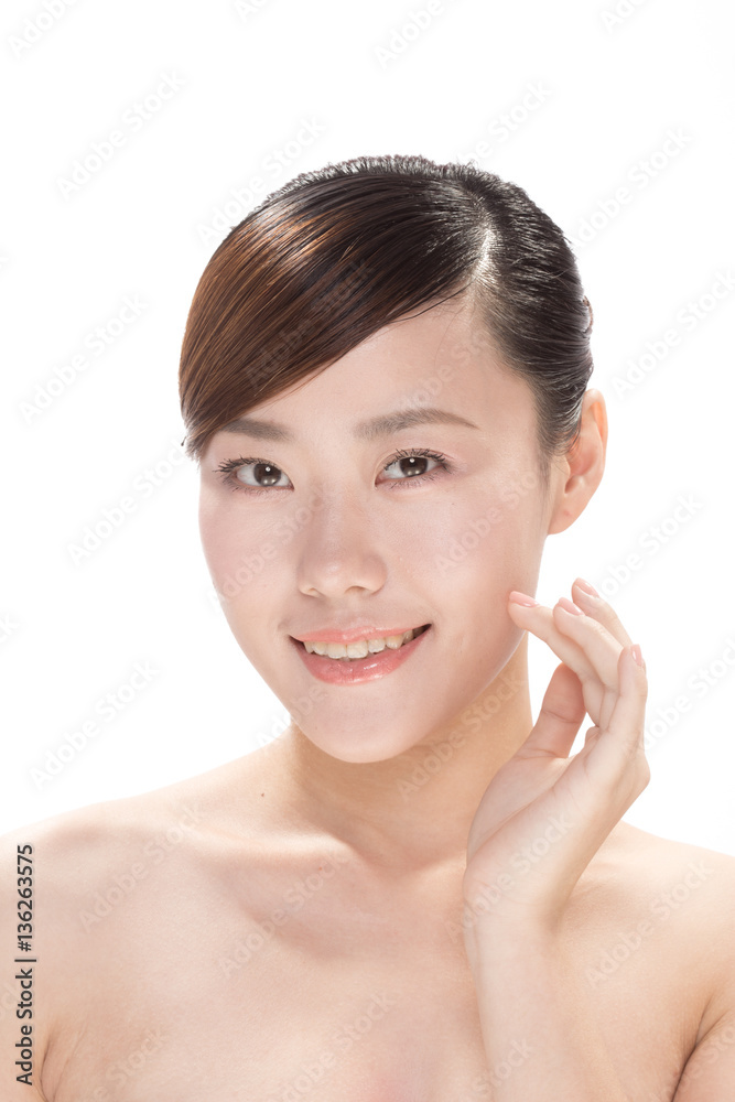 facial makeup of young asian beautiful woman