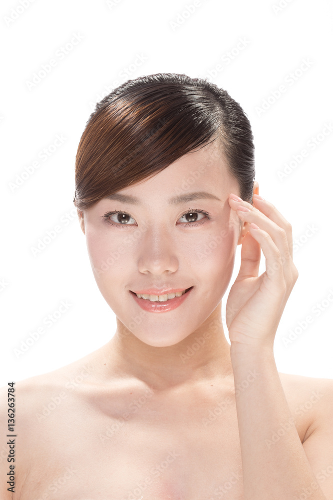 facial makeup of young asian beautiful woman