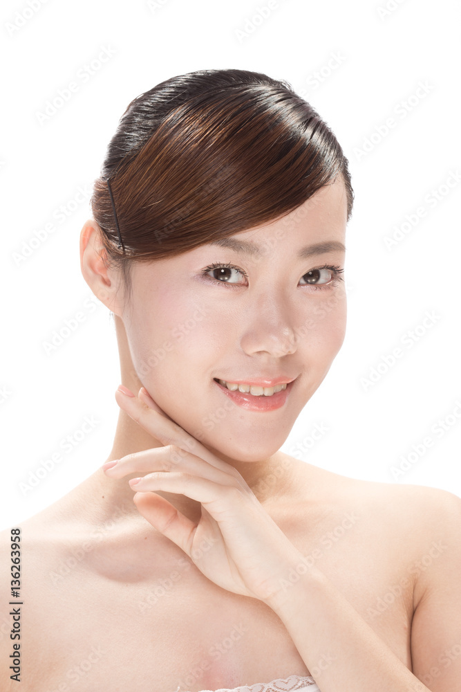 facial makeup of young asian beautiful woman