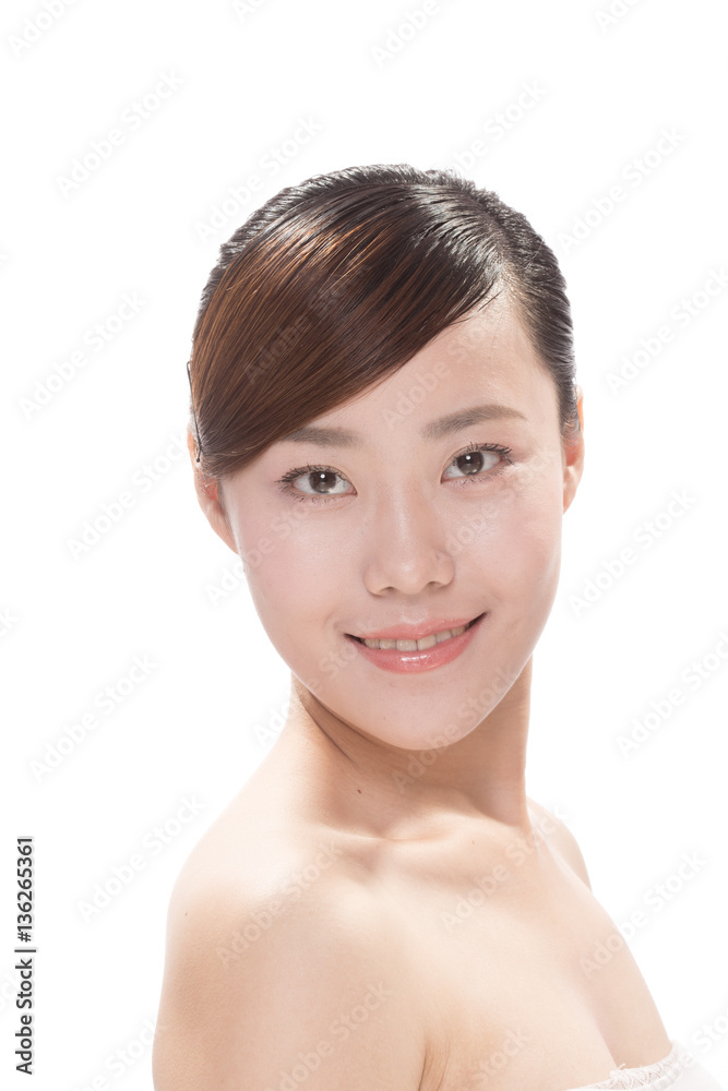 facial makeup of young asian beautiful woman