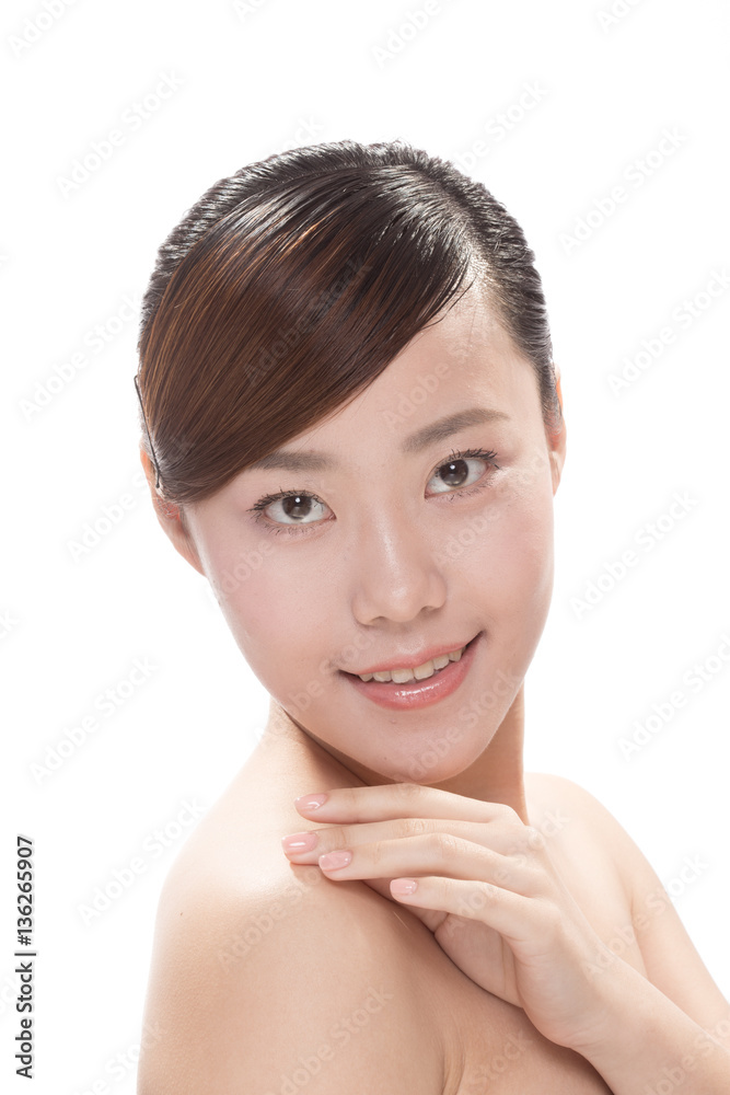 facial makeup of young asian beautiful woman