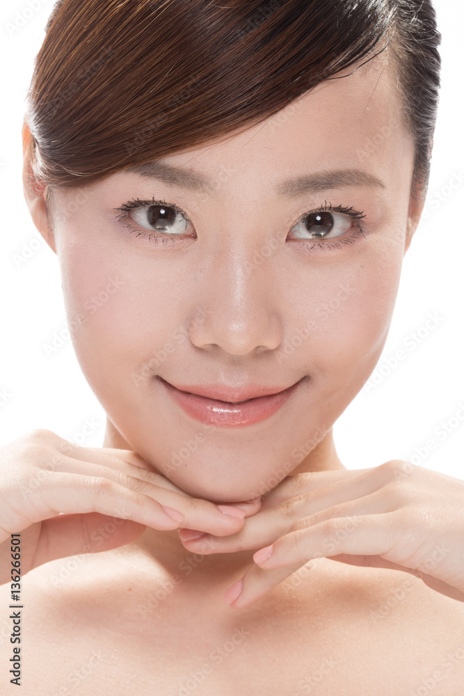 facial makeup of young asian beautiful woman