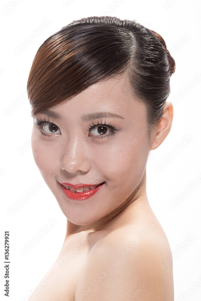 facial makeup of young asian beautiful woman