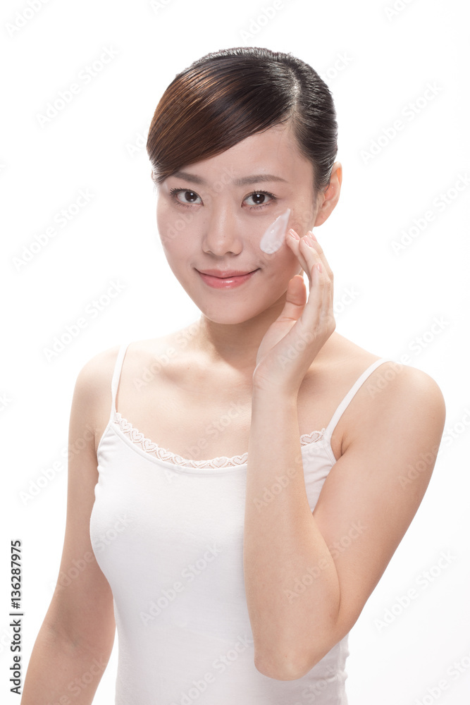 facial makeup of young asian beautiful woman