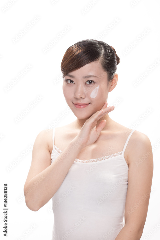 facial makeup of young asian beautiful woman