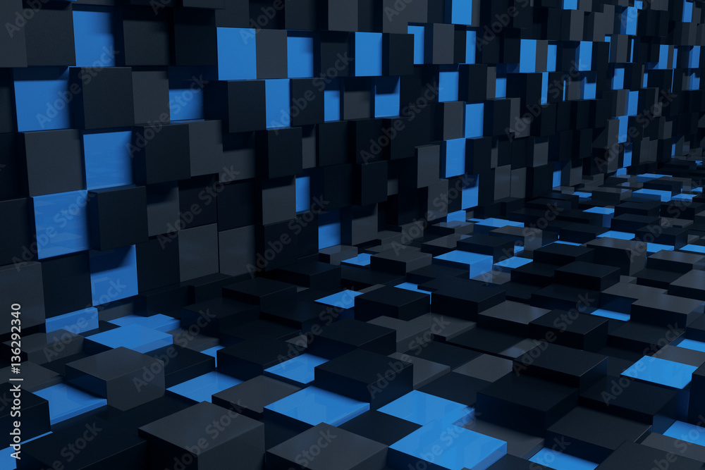 Abstract cube interior