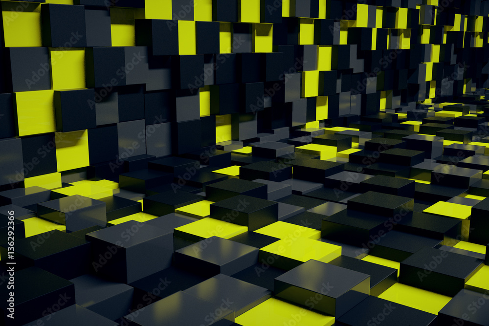 Abstract cube room