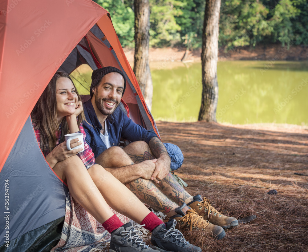 Couple Exploring Trip Holiday Concept