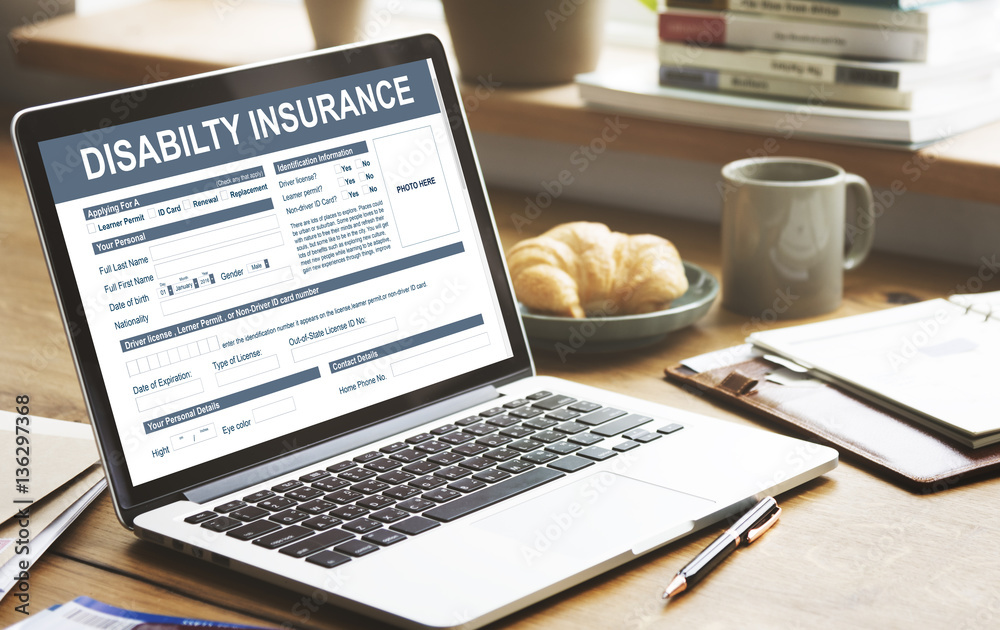 Disability Insurance Form Contract Concept