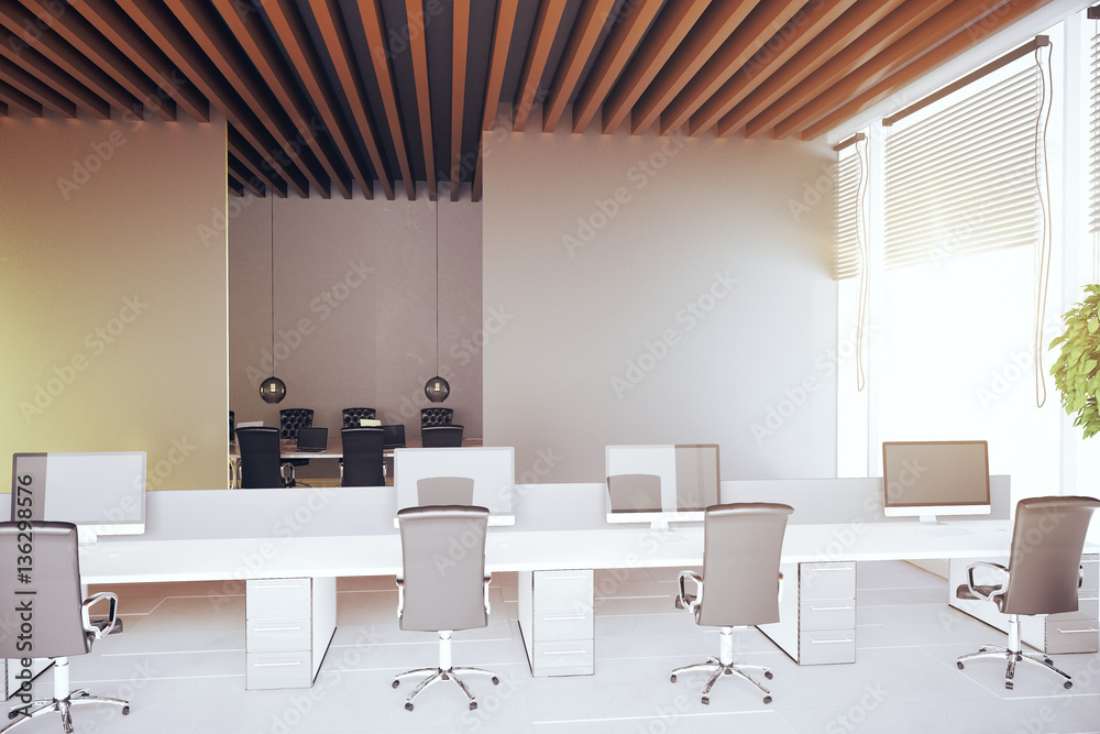 Modern coworking office interior